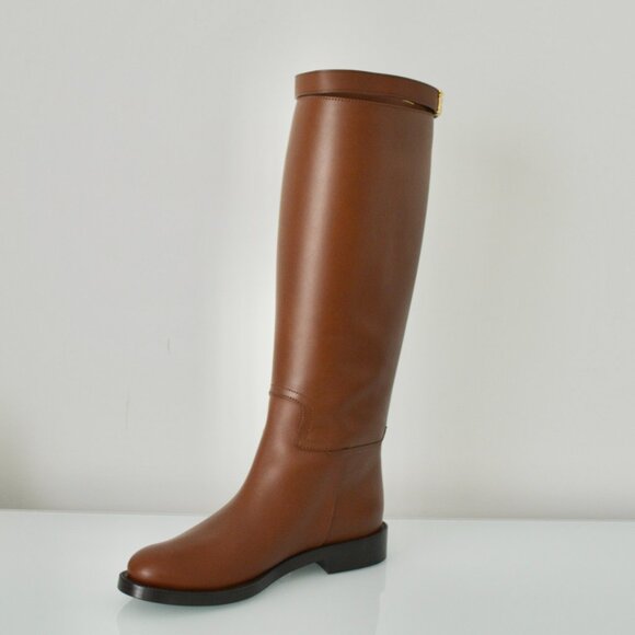 NIB BURBERRY REDGRAVE TB MONOGRAM KNEE HIGH BOOTS - Picture 3 of 15
